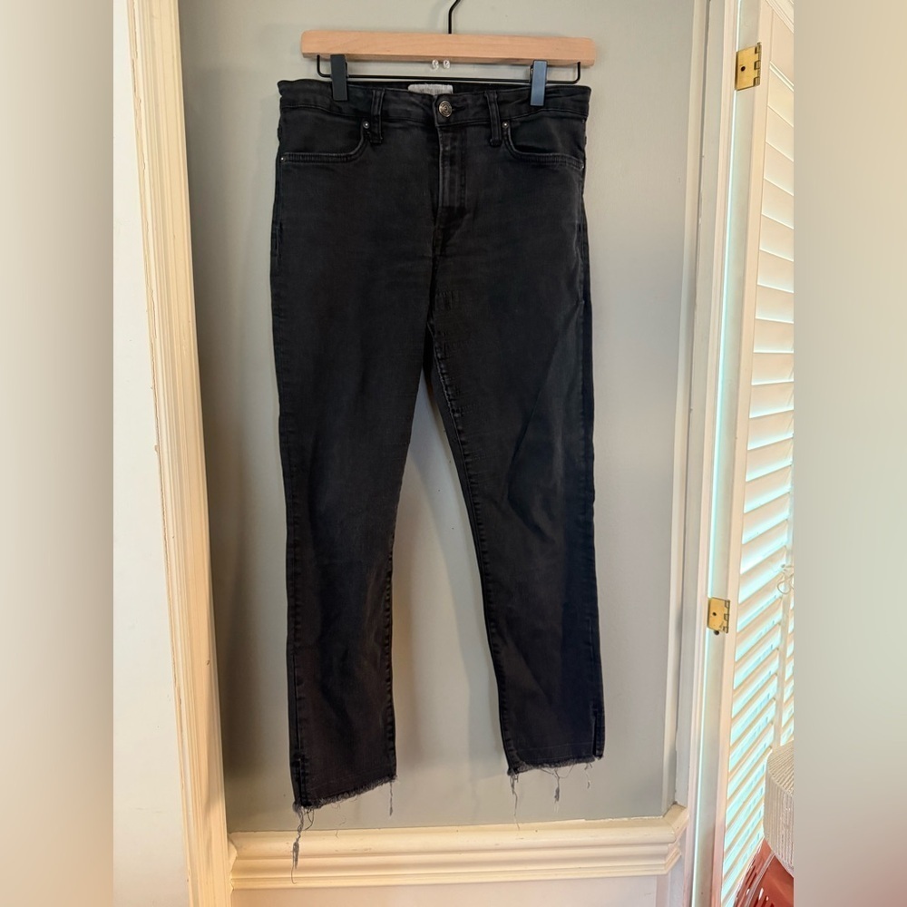 We The Free Black Ankle Cropped Jeans